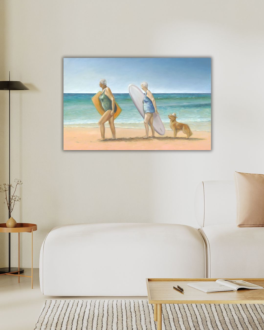 Neutral Beige Elegant Classic Luxury Minimalist Trendy Wall Art Horizontal Print Interior Mockup Instagram Post